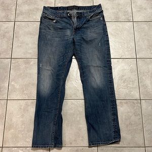 EXPRESS Dark Blue Mens Straight Leg Jeans